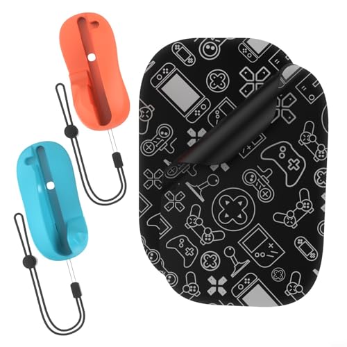 Für Nintendo Switch2 Maus-Set mit linkem und rechtem Griff mit magnetischer Basis, tragbares Design bietet Stabilität und einfachen Transport für Gaming (Blau-Orange) Bild 1