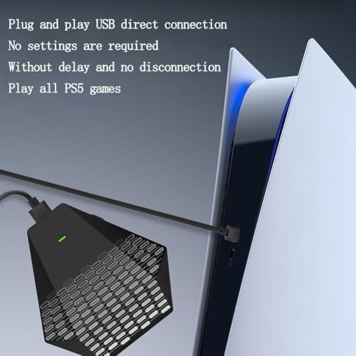 Bluetooth 5.0 Gaming-Adapter für PlayStation, USB-Tastatur- und Mauskonverter, kompatibel mit Allen Spielen, Unterstützung für mehrere Controller/Headsets Bild 3