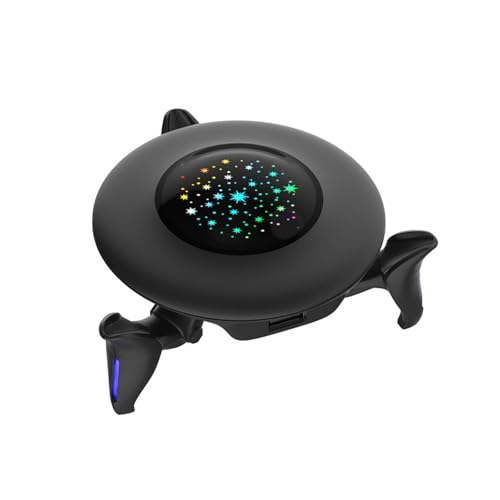 Runder Gaming-Tastatur-Maus-Konverter mit Tastenzuordnung, buntes Licht für Multi-Plattform-Adapter, Schwarz Bild 1