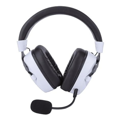 Kabelloses Gaming-Headset, 2,4 GHz Bluetooth 5.4-Kopfhörer, Geräuschunterdrückendes RGB-Licht-Headset mit 7.1-Surround-Sound, Ideal für PC, Laptop und Smartphone (Schwarz-Weiss) Bild 1