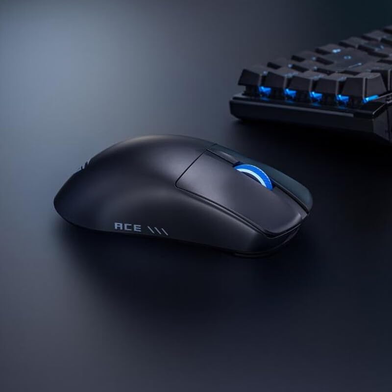 Cutesliving ROG Harpe II Ace Kabellose Gaming-Maus mit 42000 DPI Sensor, optischen Schaltern, 48g Leichtgewicht, SpeedNova 8K Wireless, Tri-Mode für kompetitives Gaming (Schwarz) Bild 2