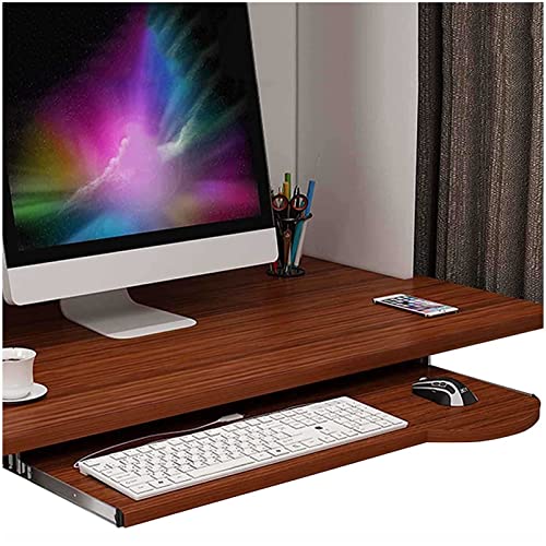 Verstellbares Tastaturregal aus Holz unter dem Schreibtisch mit Maus, höhenverstellbare Tastaturablage für Home Office & Gaming Setup Bild 1