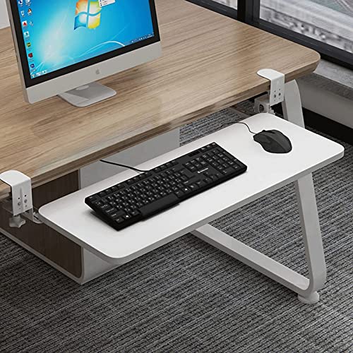 Tastaturablage, zum Klemmen, für Maus und Tastatur, platzsparend, ausziehbar, ideal für Heimbüro und Gaming-Wortate Bild 1