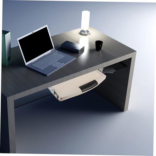 Tastaturablage unter dem Schreibtisch, platzsparend, verschiebbarer ABS-Dorn für Tastatur und Maus, perfekt für Heimbüro und Gaming, höhenverstellbar Bild 4