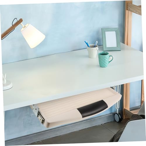Tastaturablage unter dem Schreibtisch, platzsparend, verschiebbarer ABS-Dorn für Tastatur und Maus, perfekt für Heimbüro und Gaming, höhenverstellbar Bild 5
