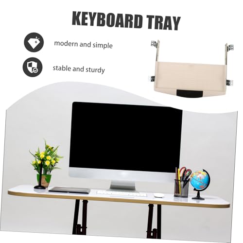 Tastaturablage unter dem Schreibtisch, platzsparend, verschiebbarer ABS-Dorn für Tastatur und Maus, perfekt für Heimbüro und Gaming, höhenverstellbar Bild 6