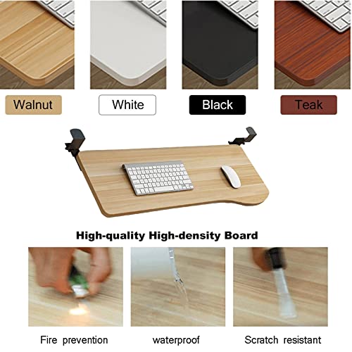 Tastaturablage aus Holz und Metall, für Maus, Heimbüro, Gaming, platzsparendes Design Bild 2