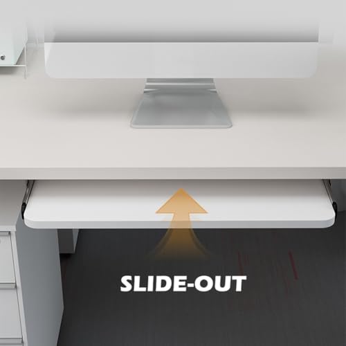 Tastaturablage für Unterschreibtisch, 520 x 250 mm, ausziehbar, für Heimbüro und Gaming, platzsparende Maus-Plattform, einfache Installation Bild 3