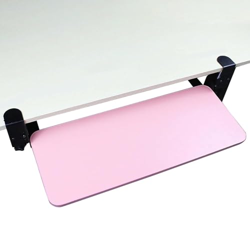 Ausziehbare Tastaturablage unter dem Schreibtisch mit C-Klemme für Maus und Tastatur, einfache Installation, Schiebehalterung für Zuhause, Büro, Gaming Bild 1
