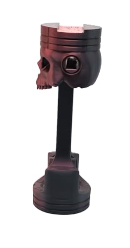 Generisch Kopfhörerhalter Totenkopf-Kolben-Design, Gaming Headset Ständer, Rot, Schädel-Stil Bild 3