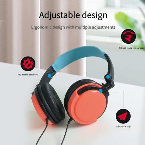 Verstellbare Kopfhörer mit klaren Mikrofonen für Spielkonsolen, Geräte, Over-Ear-Headsets, Kopfhörer, Drahtkopfhörer mit Mikrofon Bild 7