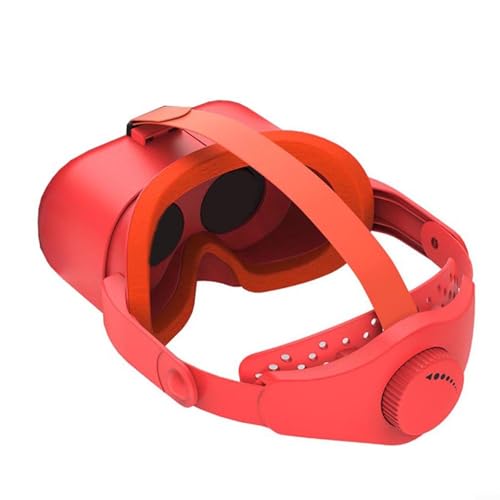 Vr Headset für Nintendo Switch mit verstellbaren HD-Objektiven und Kopfband, ABS-Konstruktion, rotes und weißes Design, kompakte tragbare Größe für immersives Gaming für Sessions (orange und Bild 1