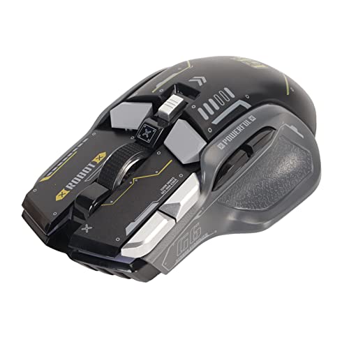 Kabelgebundene Gaming-Maus, 10-Tasten-Makro-programmierbare RGB-Gaming-Maus mit 13 Beleuchtungsmodi, 6 DPI-Einstellungen bis zu 12.800, mechanischer Mikroschalter für PC-Gamer und (Schwarz) Bild 5