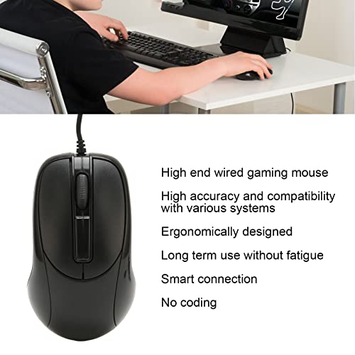 Aramox E Sports Gaming-Maus, Kabelgebunden, 3 Tasten, Hohe Genauigkeit, Ergonomische Maus für Büro, Zuhause, PC, Laptop Bild 5