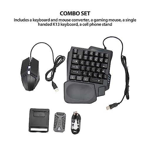 Cryfokt 4-in-1-Kombipaket für Mobile Spiele, Effizienter Gaming-Tastatur-Maus-Konverter für -Gaming-Enthusiasten, ABS-Material Bild 2