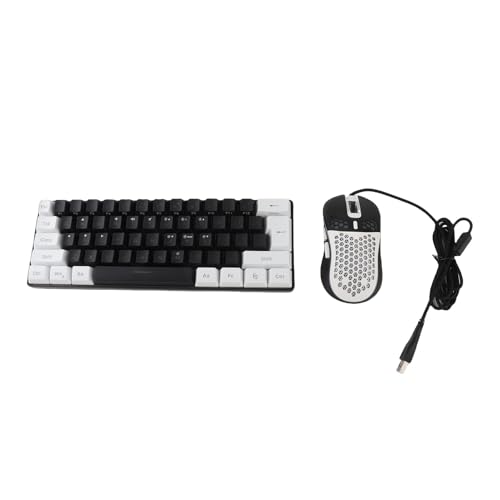 Goshyda RGB-Gaming-Tastatur mit Hintergrundbeleuchtung und Maus-Set, Tastatur mit Mechanischem Gefühl für Tablet-Laptops, Ergonomische, Kabelgebundene, Beleuchtete Multimedia- für Büroangestellte, Bild 2