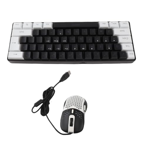 Goshyda RGB-Gaming-Tastatur mit Hintergrundbeleuchtung und Maus-Set, Tastatur mit Mechanischem Gefühl für Tablet-Laptops, Ergonomische, Kabelgebundene, Beleuchtete Multimedia- für Büroangestellte, Bild 3