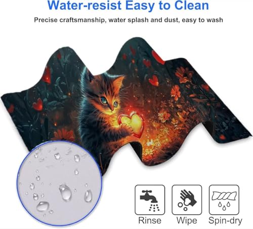 Mauspad, Mousepad XXL 1500 x 800 mm Großes Schreibtischunterlage Katzen Lieben, Vernähter Rand, rutschfest Ieise Mauspad Gaming, für Gaming Büro Office Home, Mouse Pad -alle Maus Arten C0P-449 Bild 5