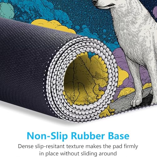 Mauspad, Mousepad XXL 1500 x 800 mm Großes Schreibtischunterlage Hunde Und Tiere, Vernähter Rand, rutschfest Ieise Mauspad Gaming, für Gaming Büro Office Home, Mouse Pad -alle Maus Arten C0P-551 Bild 4