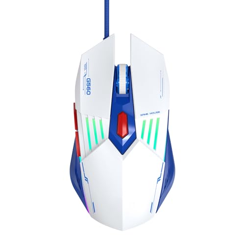 Naroote Kabelgebundene Gaming-Tastatur und Maus-Kombination, RGB-Hintergrundbeleuchtung, Leise, 98 Tasten, Kompakte Tastatur mit Multimedia-Verknüpfung, Optische 3600 DPI-Maus mit 6 Tasten, Ideal Bild 2