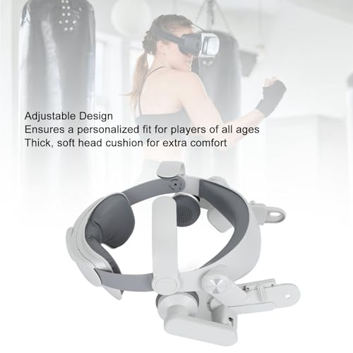 Verstellbarer Ersatz-VR-Kopfbandgurt, VR-Headset-Stirnband mit Ohrpolster und Rückenpolster, leichtes, druckreduzierendes Design für Komfortables, immersives Gaming Bild 3