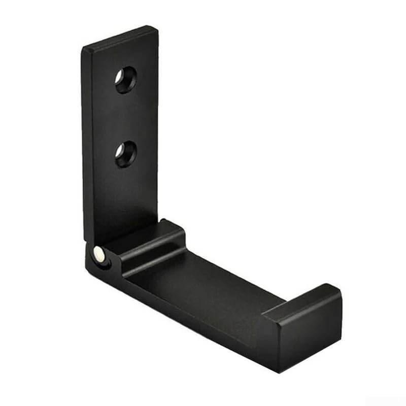 Platzsparender Kopfhörerständer aus Aluminium mit faltbarem Haken – Wand- oder Schreibtischhalterung für die meisten kabelgebundenen und Gaming-Headsets (schwarz) Bild 6
