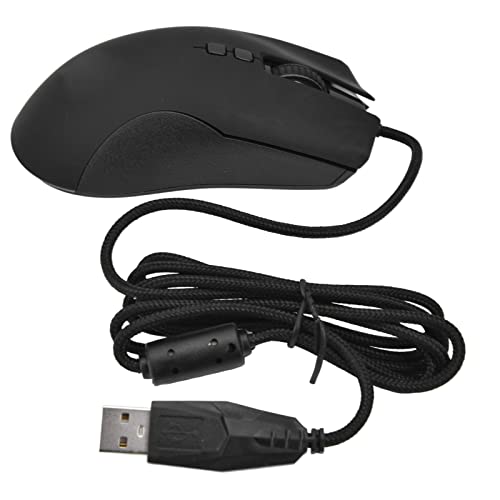 RGB-Gaming-Maus mit Kabel, 6400 DPI, Hohe Genauigkeit, Schwarze Gaming-Maus für Desktop-Computer und Laptops Bild 1
