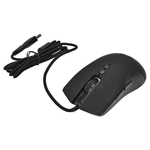 RGB-Gaming-Maus mit Kabel, 6400 DPI, Hohe Genauigkeit, Schwarze Gaming-Maus für Desktop-Computer und Laptops Bild 2