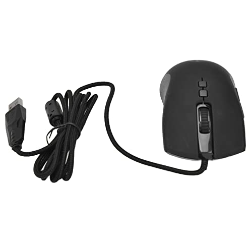 RGB-Gaming-Maus mit Kabel, 6400 DPI, Hohe Genauigkeit, Schwarze Gaming-Maus für Desktop-Computer und Laptops Bild 3