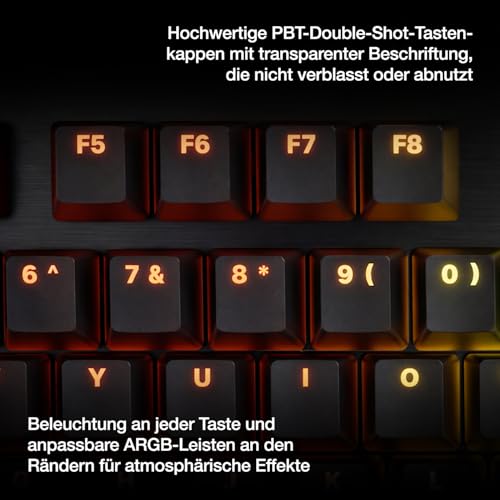 be quiet! Dark Mount Mechanische Tastatur und Dark Perk Ergo Wireless Gaming Maus-Bundle, Hot-Swap Numpad, Display Tasten, Leise Lineare Switches, 32.000 DPI-Sensor, Bis zu 110 Stunden Akkulaufzeit Bild 6
