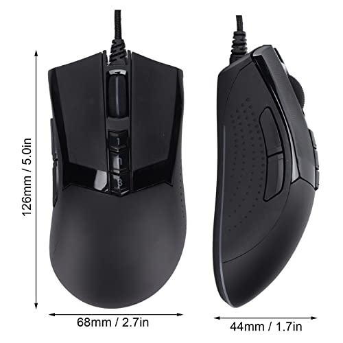 Gaming-Maus mit Kabel, Hoher Genauigkeit, Optischer Sensor, 10000 DPI, Einstellbare DPI, für Büro und Zuhause, ABS-Material Bild 4