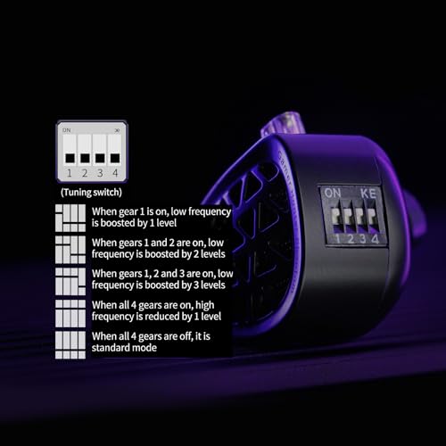 Fidelities Metall-Kopfhörer mit DSP-Gaming-Soundkarte und 4-Band-Physical Tuning für immersive Immersive Ohrhörer für wettbewerbsfähiges Spielen Bild 3