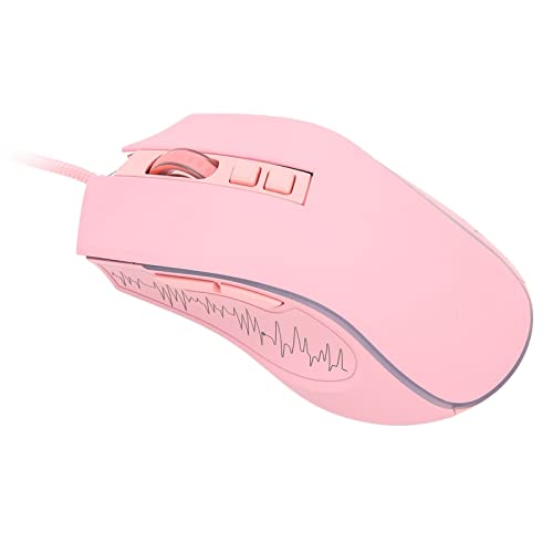 Matybobe Ergonomische Gaming-Maus mit RGB-Hintergrundbeleuchtung und Einstellbarer DPI für Gaming-Büro (Rosa) Bild 6