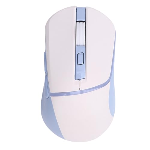 Bewinner Kabellose Gaming-Maus, Kabelgebunden, 2,4 G, Bluetooth 5,3, RGB, 7200 DPI, Optischer USB-Empfänger, 6 Programmierbare Tasten, Maus für PC, Laptop, Tablet, Ergonomisches (Weiß Blau) Bild 1