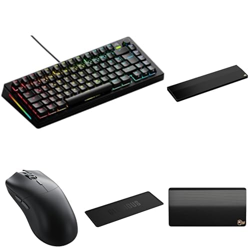 GLORIOUS GMMK 3 75% Tastatur (DE) + Holz Handballenauflage (TKL & Maus) + Model O 2 PRO Wireless + Sound Dämpfungsmatte, Leises Premium Setup Bild 1