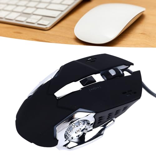 Bewinner Ergonomische Kabelgebundene Gaming-Maus mit Hoher Empfindlichkeit, Leise, Stabile USB-Computermaus mit Robuster ABS-Konstruktion für PC-Laptop-Gaming-Geräte Bild 5
