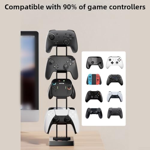 ABS Gaming Controller Ständer mit Headset-Halter und Spielkartenbox für PS5 PC Switch und mobile Geräte Bild 2
