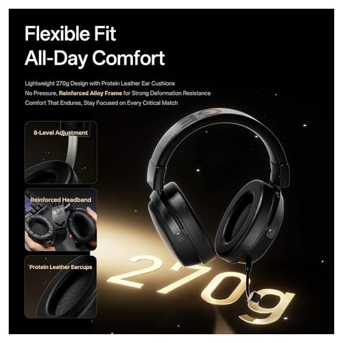 Generisch Kompatibel Mit ATK Neptune N9 Esports Gaming Wireless Headset, Vier Modi, Am Kopf Montiertes Mikrofon Geräuschunterdrückung, Kopfhörer Geringer Latenz(ATK N9 Ultra Orange) Bild 5