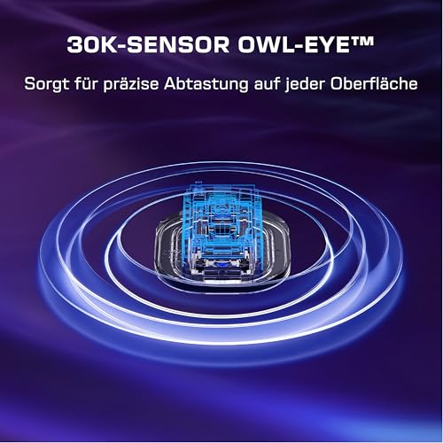 Turtle Beach Command Series MC5 Wireless Gaming-Maus - 8K-Abrufrate, optischer Owl-Eye-Sensor mit 30.000 DPI, 4D-Scrollrad, Titan Optical Switches, RGB-Beleuchtung, bis zu 35-Stunden-Akku Bild 5