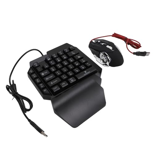 Jiawu Gaming-Tastatur-Maus-Konverter-Kombination, 4-in-1-Einhand-Gaming-Tastatur und Mobiler Spieletastatur-Adapter mit LED-Licht, Telefonhalter und Optimiertem Algorithmus für Mobiles Bild 4