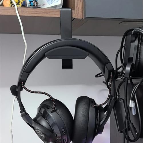 Platzsparende Klemmhalterung für Kopfhörer für Gaming und Schreibtische, universeller Headset-Ständer mit schneller Installation, Kopfhörerständer aus Aluminiumlegierung Bild 3