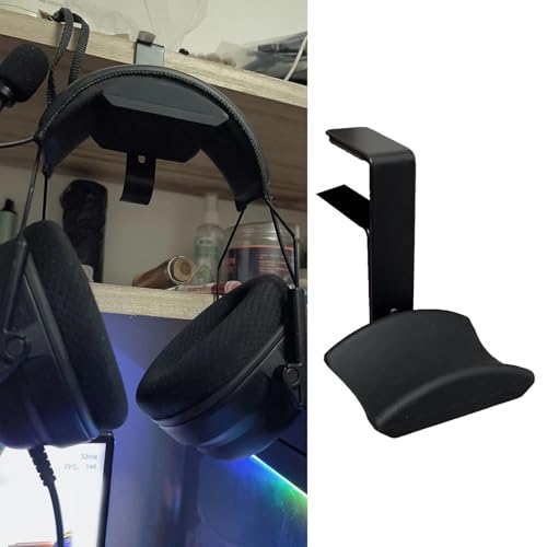 Platzsparende Klemmhalterung für Kopfhörer für Gaming und Schreibtische, universeller Headset-Ständer mit schneller Installation, Kopfhörerständer aus Aluminiumlegierung Bild 4