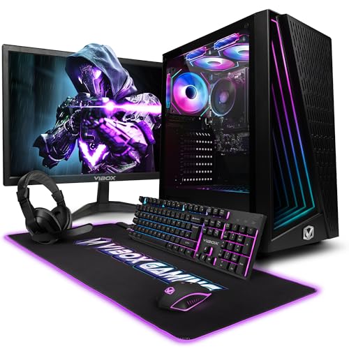 Vibox I-8 Gaming PC Set Komplett • Monitor 22 Zoll • AMD Ryzen 3 3200G 4-Kern • Radeon Vega 8 • 16GB RAM • 1TB SSD • Windows 11 • WLAN Bild 1