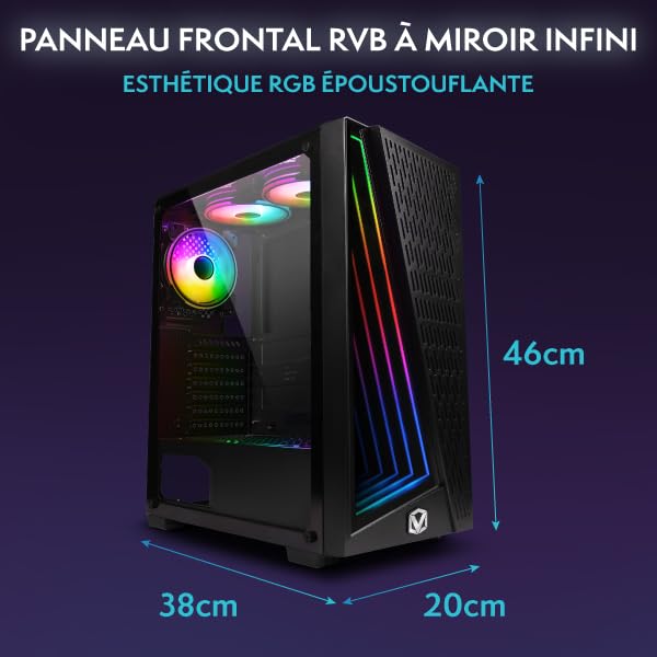 Vibox I-8 Gaming PC Set Komplett • Monitor 22 Zoll • AMD Ryzen 3 3200G 4-Kern • Radeon Vega 8 • 16GB RAM • 1TB SSD • Windows 11 • WLAN Bild 4