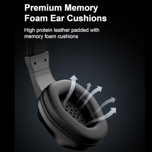 Jectse Kabelloses Gaming-Headset, 2,4 G Bluetooth 5.4 RGB-Mikrofon mit Leichter Geräuschunterdrückung und 40-mm-Treibern für PC-Computer-Smartphones 2 (Black) Bild 6