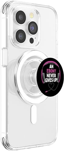Gaming-Zitat An Ebony Never Gives Up Headset personalisiert PopSockets PopGrip für MagSafe Bild 4