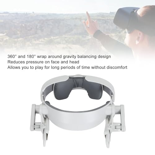 Verstellbarer Ersatz-VR-Kopfbandgurt, VR-Headset-Stirnband mit Ohrpolstern und Rückenpolster, leichtes, druckreduzierendes Design für Komfortables, immersives Gaming Bild 7