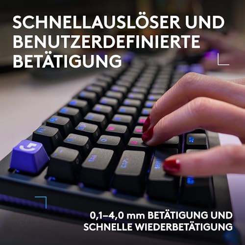 Logitech G G512 X 98–Hot-Swap-fähige TMR-analoge/mechanische Gaming-Tastatur,8K,RAPID TRIGGER,RGB,kabelgebunden +G502 X PLUS LIGHTSPEED kabellose Gaming-Maus, HERO 25K Sensor,PC/Mac,DEU QWERTZ–Schwarz Bild 6