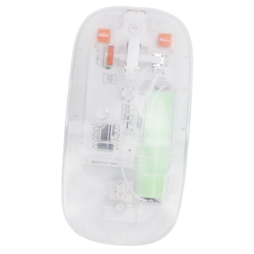 Sorandy Transparente Kabellose Maus, Bluetooth 5.0 und 2,4 G Computermaus, Gaming-Maus mit 3 Einstellbaren DPI, USB-Empfänger, Plug & Play, Ergonomisches Design für PC Laptop (Transparentes Weiß) Bild 1
