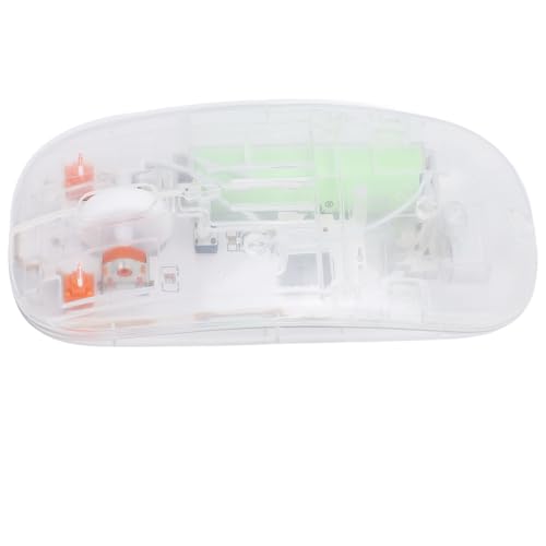 Sorandy Transparente Kabellose Maus, Bluetooth 5.0 und 2,4 G Computermaus, Gaming-Maus mit 3 Einstellbaren DPI, USB-Empfänger, Plug & Play, Ergonomisches Design für PC Laptop (Transparentes Weiß) Bild 4